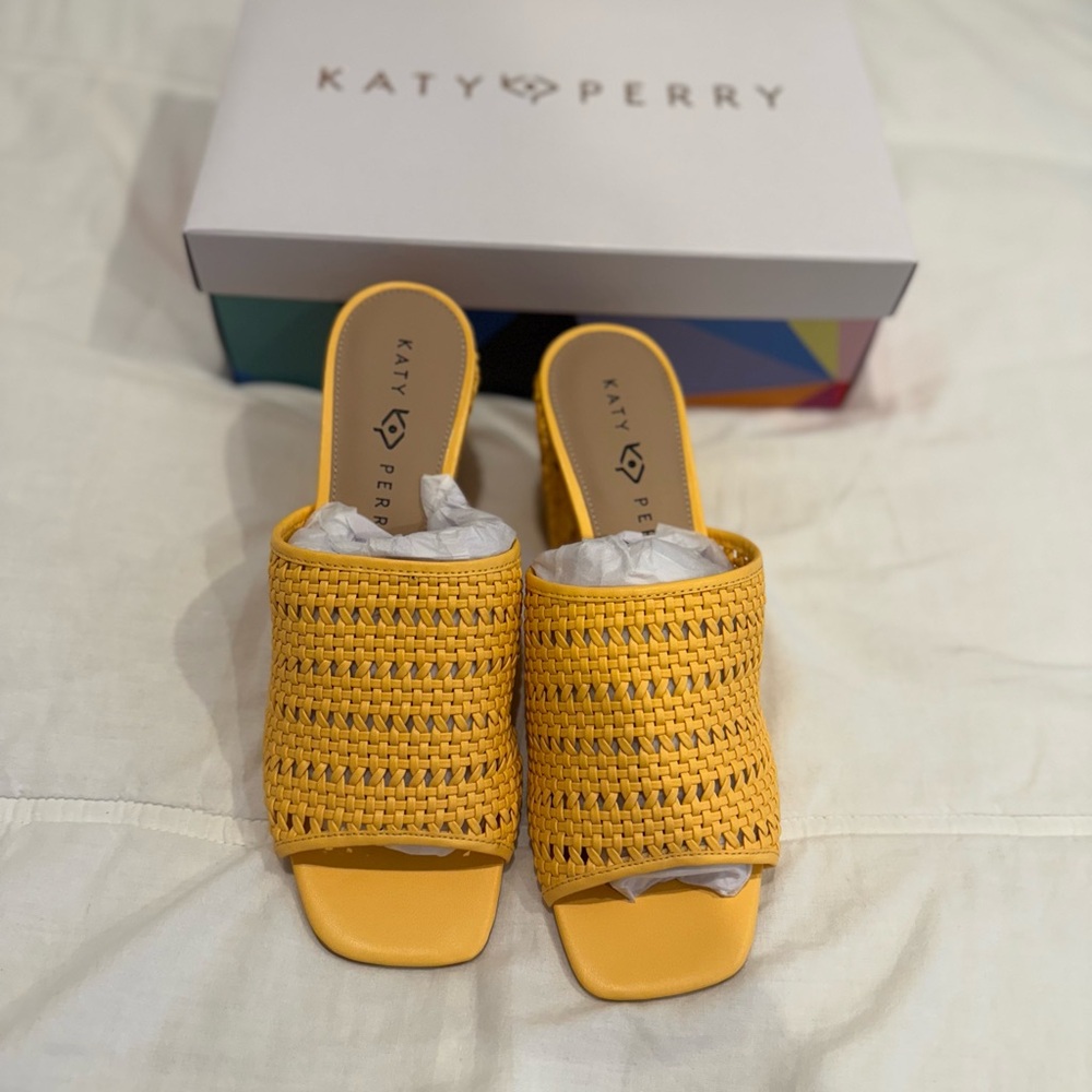 Katy Perry Collections Yellow Woven Mules